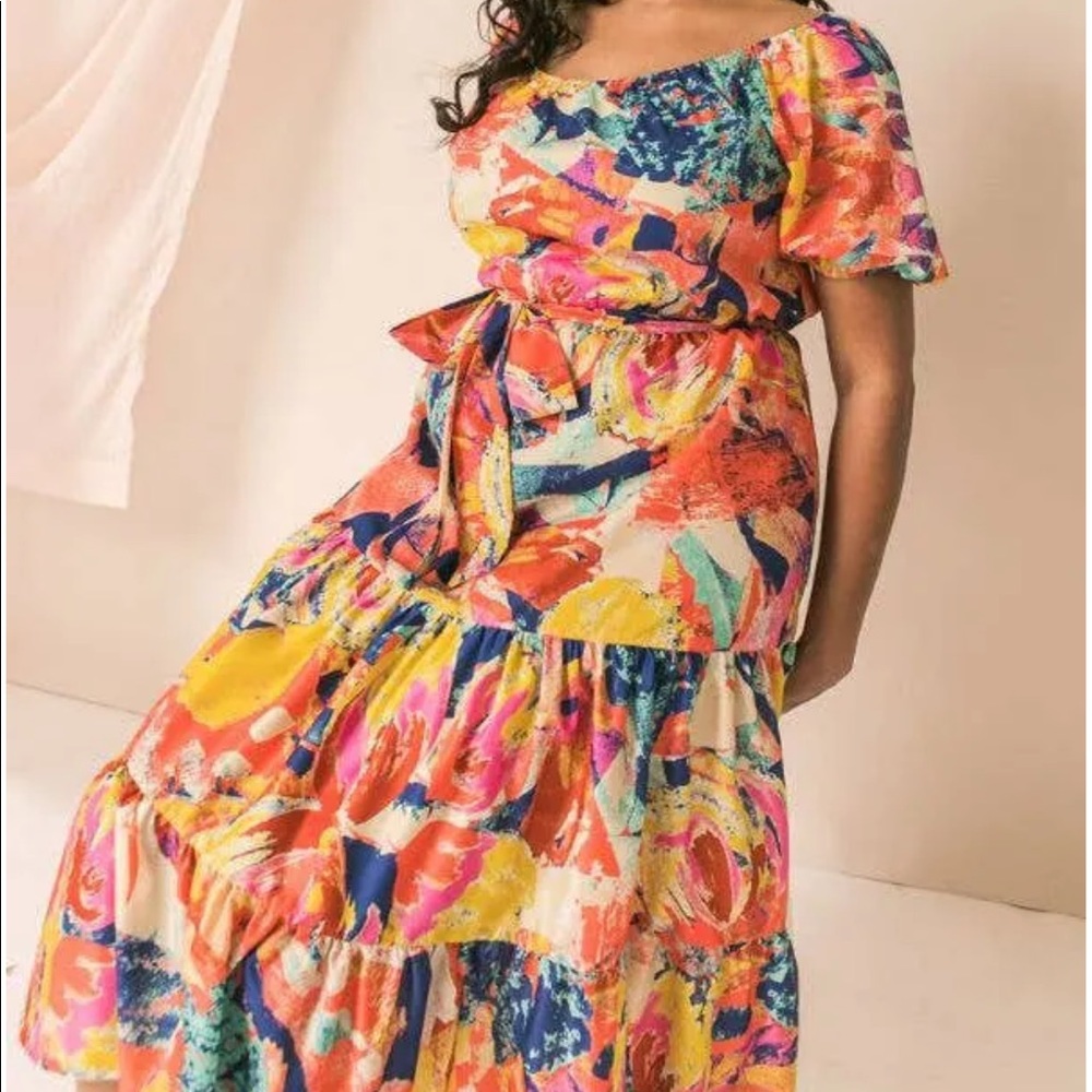 Flying tomato’s colorful midi dress
